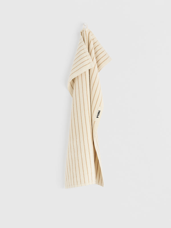 Stoy Terry Towel In Sienna Stripes