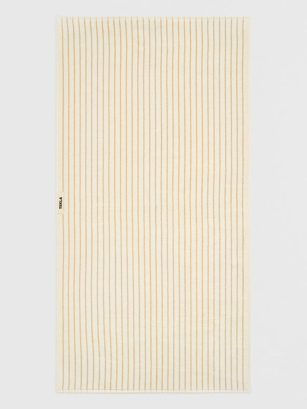 Stoy Terry Towel In Sienna Stripes