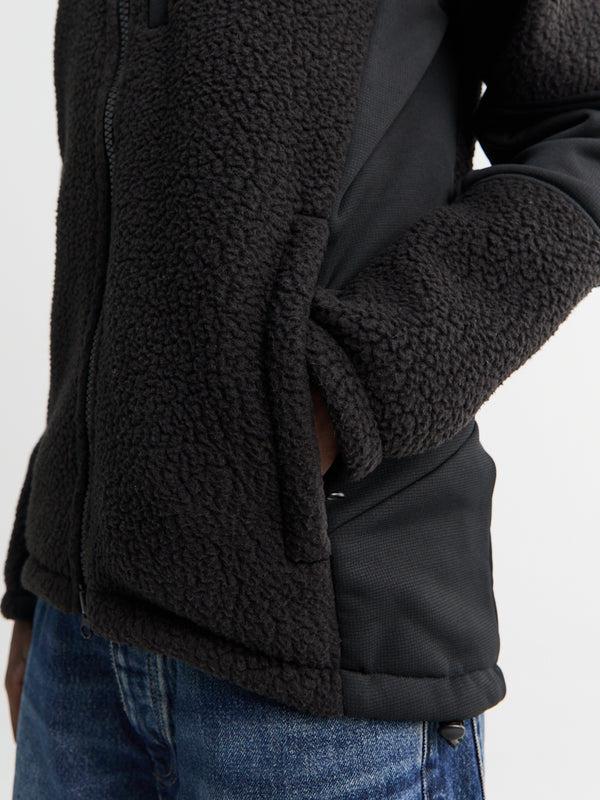 Stoy Tindur Technical Shearling Jacket In Black