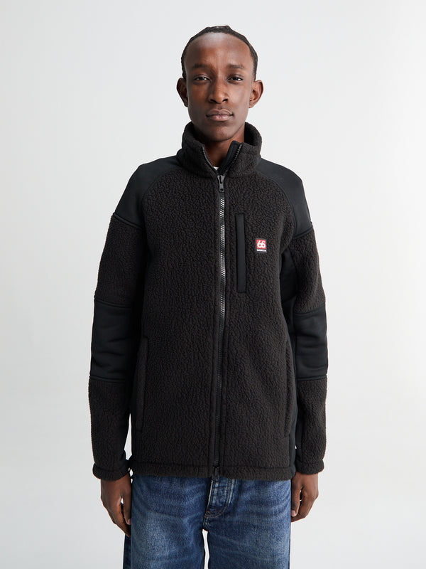 stoy Tindur Technical Shearling Jacket in Black