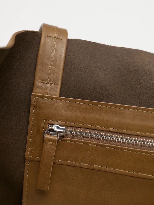 Stoy Tote Bag Crosta In Brown Crosta