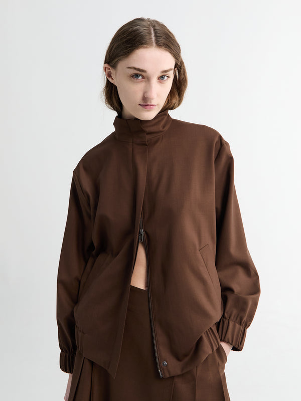 Stoy Tropical Wool Tracksuit Top In Brown