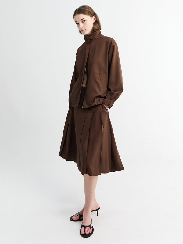 Stoy Tropical Wool Tracksuit Top In Brown