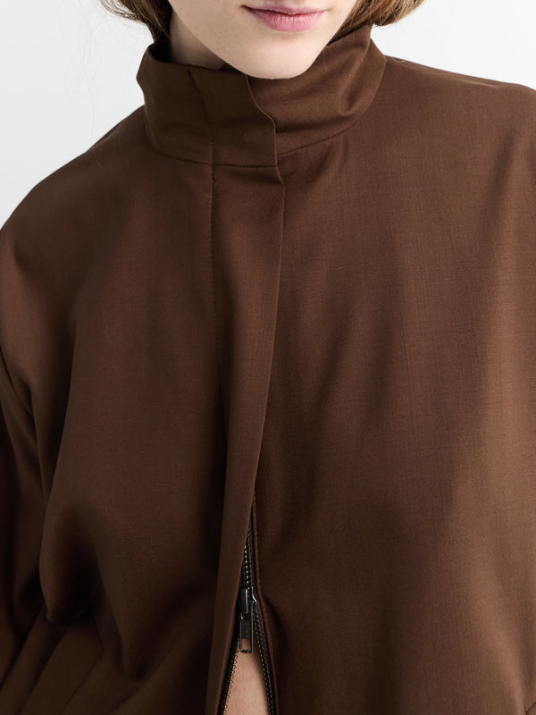 Stoy Tropical Wool Tracksuit Top In Brown