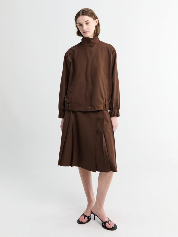 stoy Tropical wool Tracksuit top in Brown