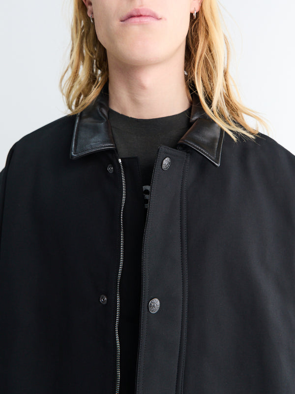 Stoy Twill Bomber Jacket In Black