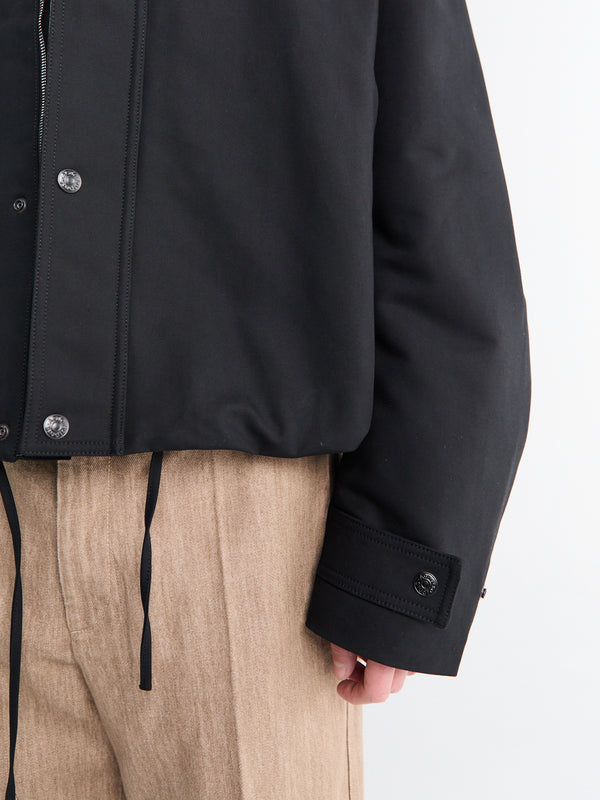 Stoy Twill Bomber Jacket In Black