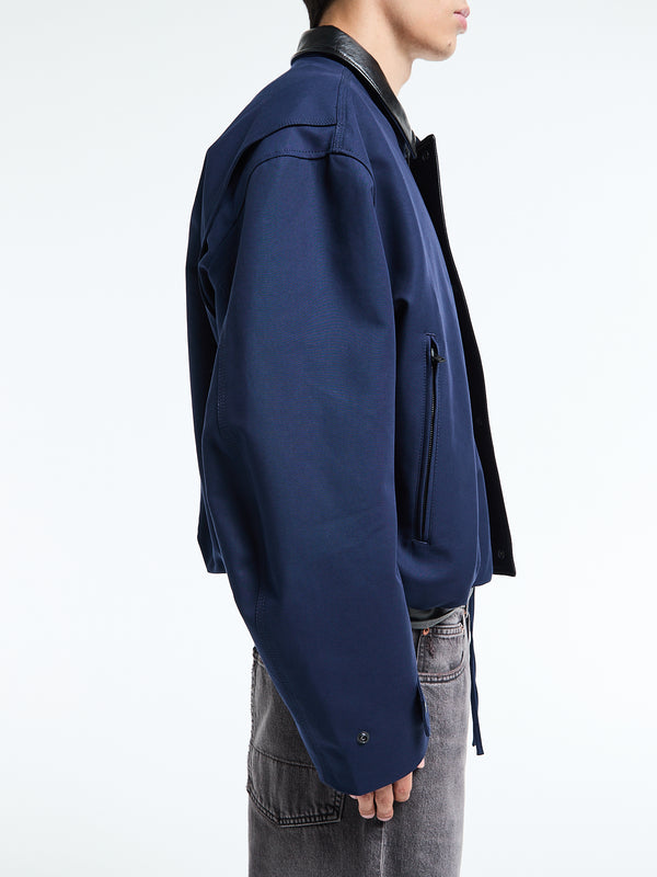 Stoy Twill Jacket In Navy