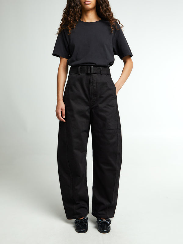 Stoy Twisted Belted Pants In Black