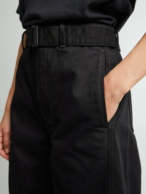 Stoy Twisted Belted Pants In Black