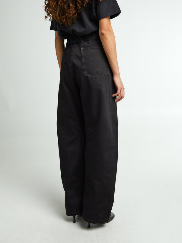 Stoy Twisted Belted Pants In Black