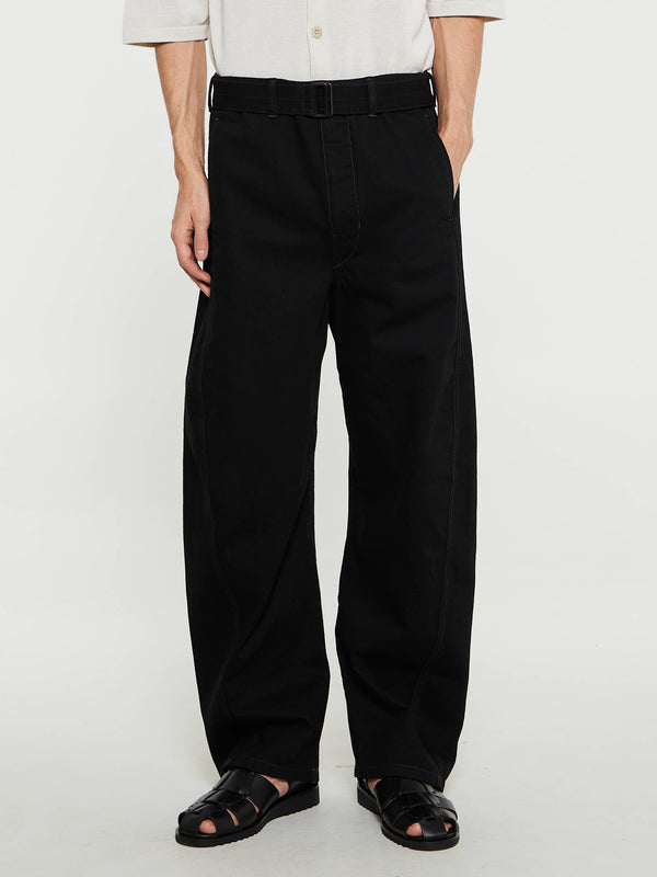 stoy Twisted Belted Pants in Black