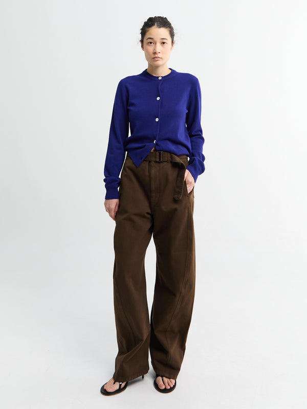 stoy Twisted Belted Pants in Cacao