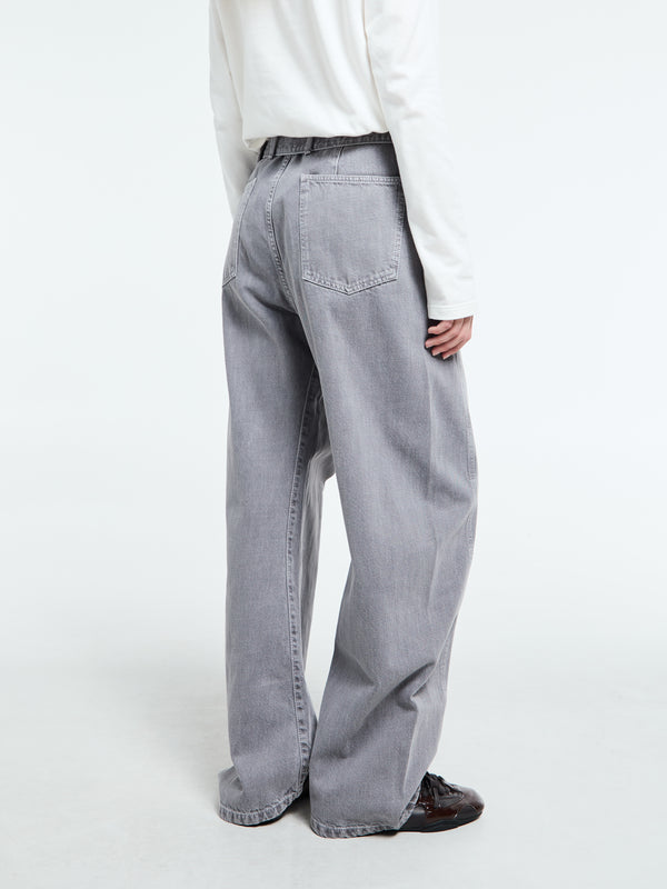 Stoy Twisted Belted Pants In Heather
