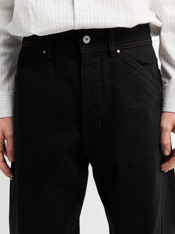 Stoy Twisted Workwear Pants In Black