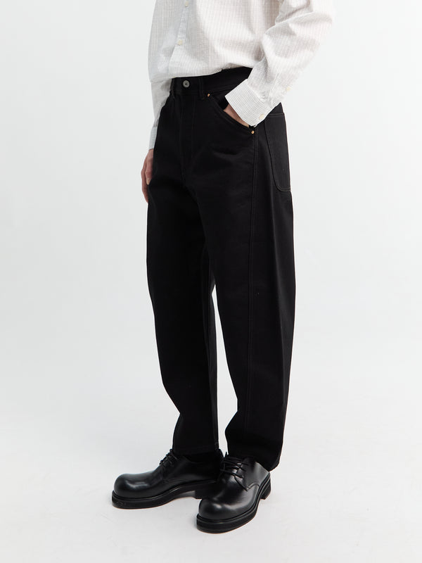 Stoy Twisted Workwear Pants In Black