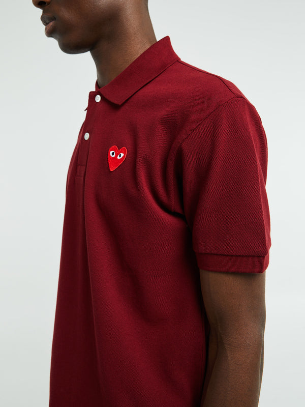 Stoy U T-Shirt Red Emblem Knit In Burgundy