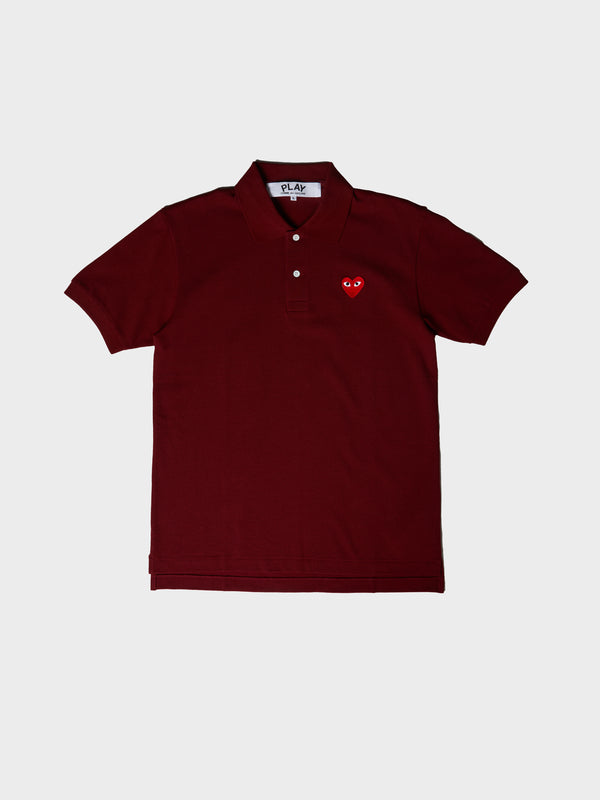 Stoy U T-Shirt Red Emblem Knit In Burgundy