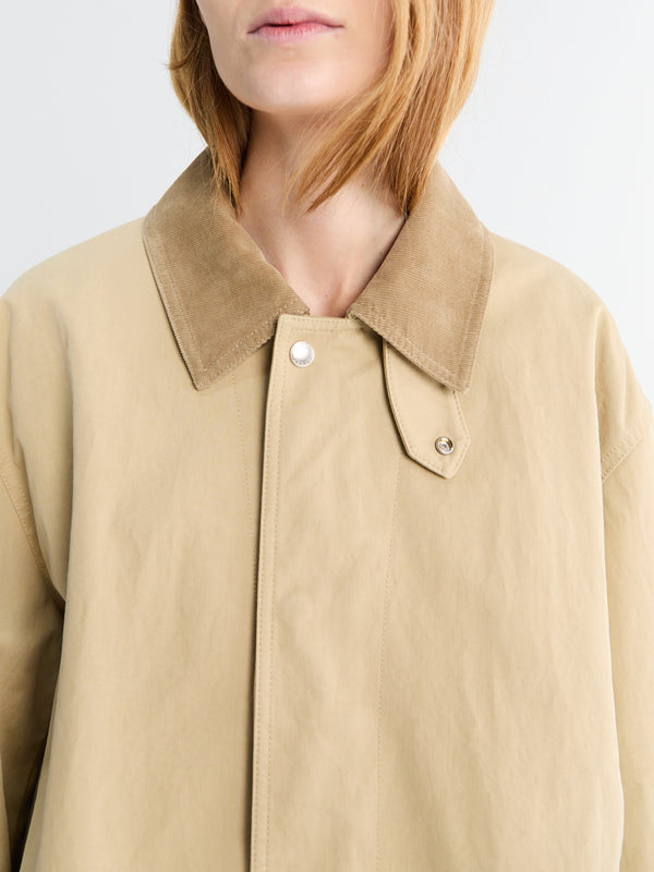Stoy Unisex Chore Work Jacket In Beige