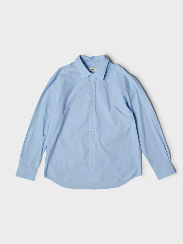 Stoy Unisex Soft Poplin BD Shirt In Soft Blue