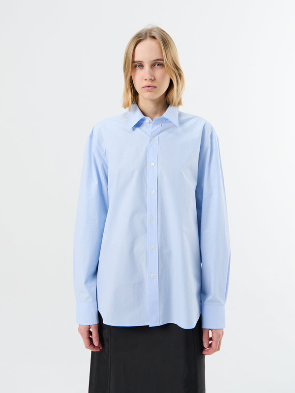 stoy Unisex Soft Poplin BD Shirt in Soft Blue