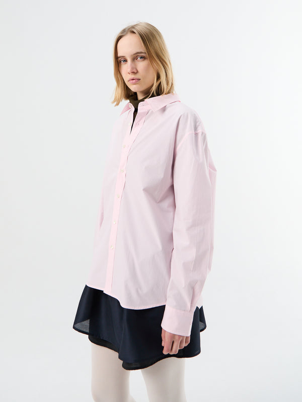 Stoy Unisex Soft Poplin BD Shirt In Soft Pink