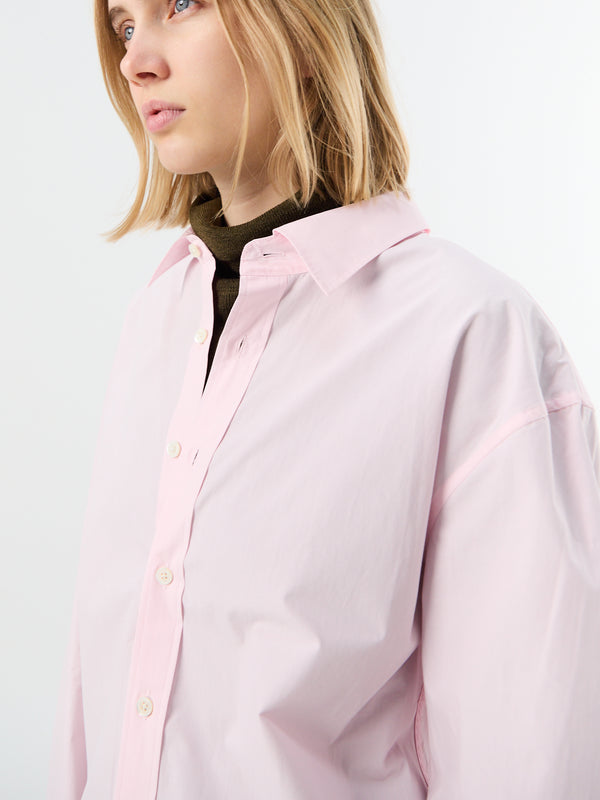 Stoy Unisex Soft Poplin BD Shirt In Soft Pink