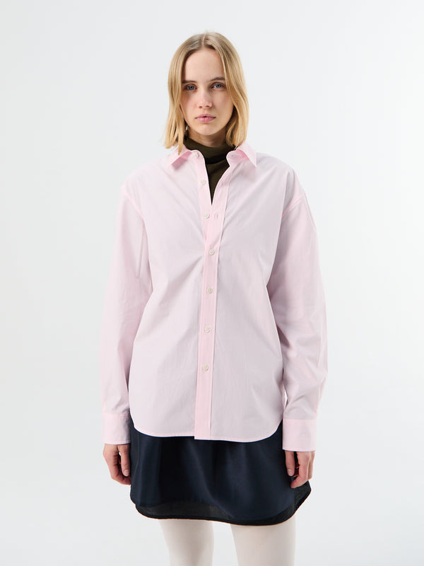 stoy Unisex Soft Poplin BD Shirt in Soft Pink