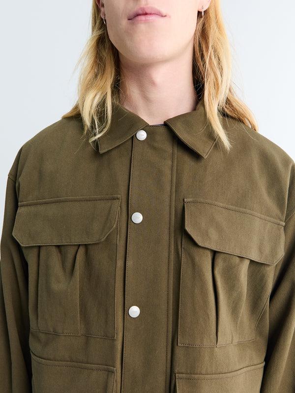 Stoy Utility Jacket In Olive Drab