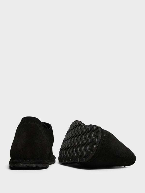 Stoy Utti Lace Suede Leather Shoes In Black
