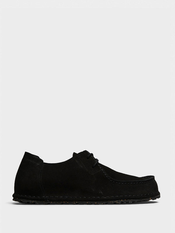 stoy Utti Lace Suede Leather Shoes in Black