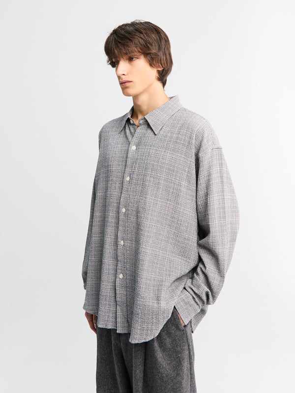 Stoy Vacation Shirt In Mini Houndstooth Seersucker