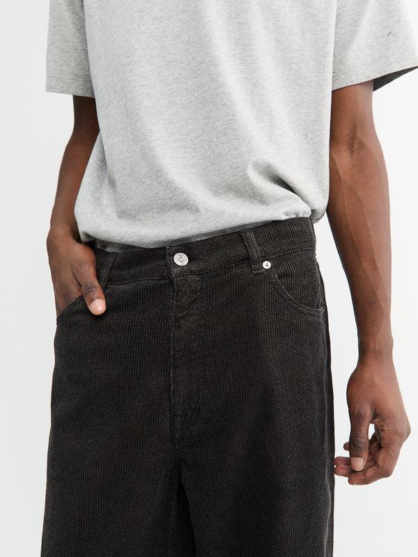 Stoy Vast Cut Jeans In Dark Brown Twill Cord