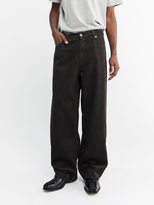 stoy Vast Cut Jeans in Dark Brown Twill Cord