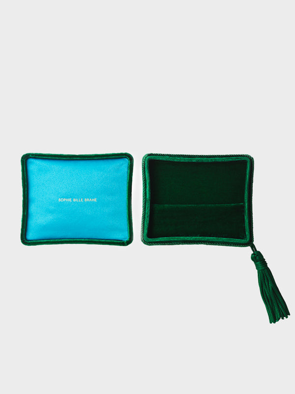 Stoy Velvet Jewelry Box In Emerald Green