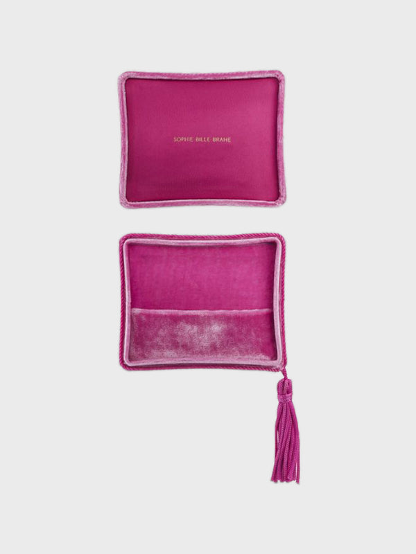 Stoy Velvet Jewelry Box In Pink