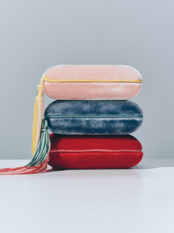 Stoy Velvet Lily Bleu Jewelry Box