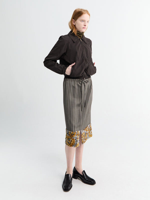 Stoy Vinnia Bomber Jacket In Dark Brown