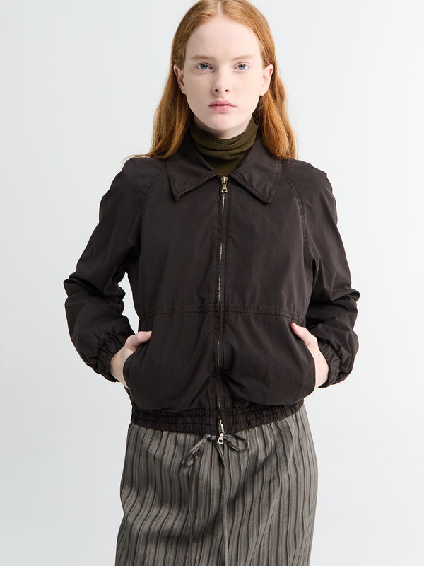 Stoy Vinnia Bomber Jacket In Dark Brown