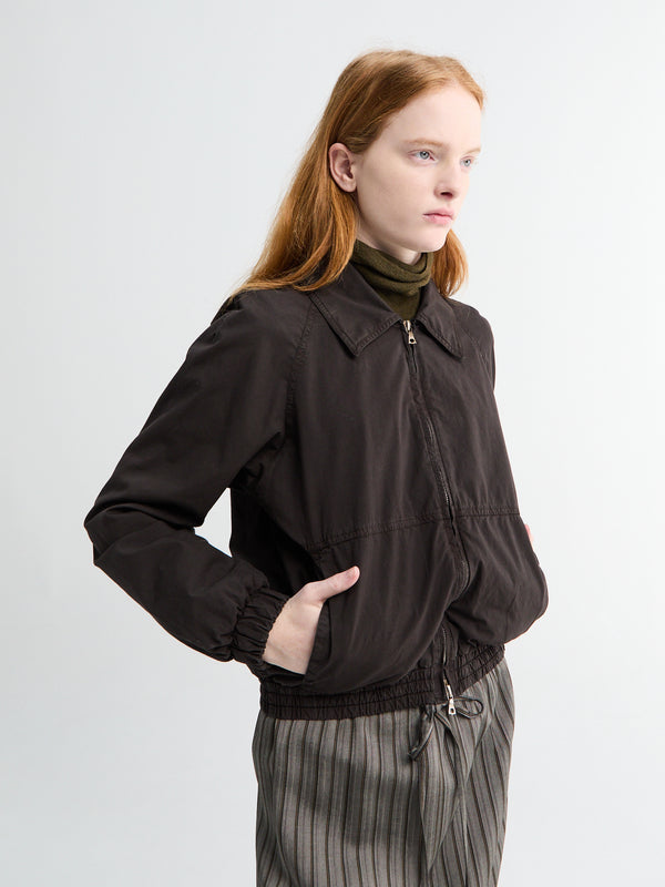 Stoy Vinnia Bomber Jacket In Dark Brown