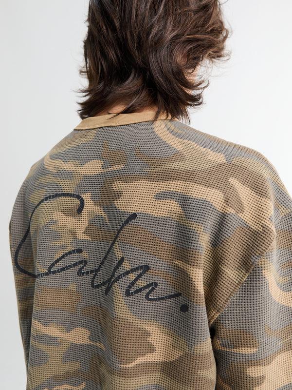 Stoy Waffel T-Shirt In Camo