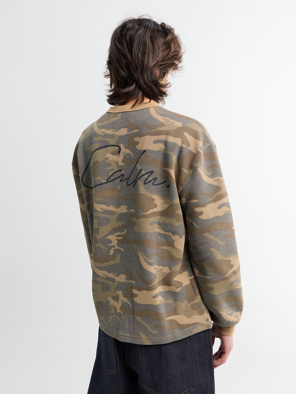 Stoy Waffel T-Shirt In Camo