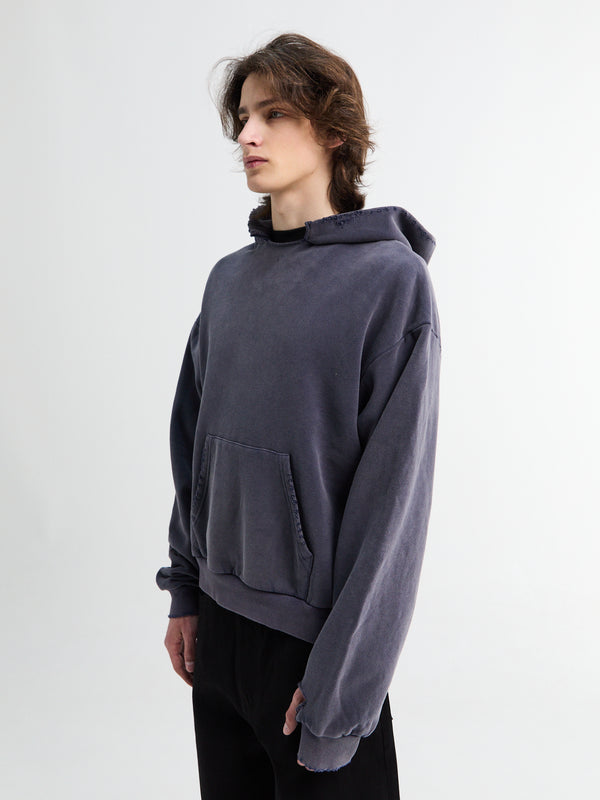 Stoy Washed Hoodie In Navy Blue