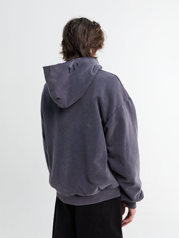 Stoy Washed Hoodie In Navy Blue