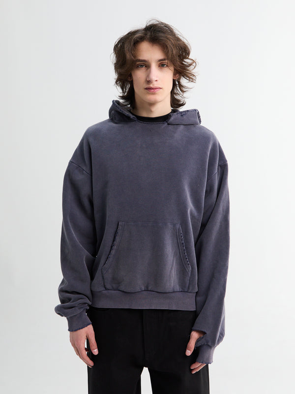 stoy Washed Hoodie in Navy Blue
