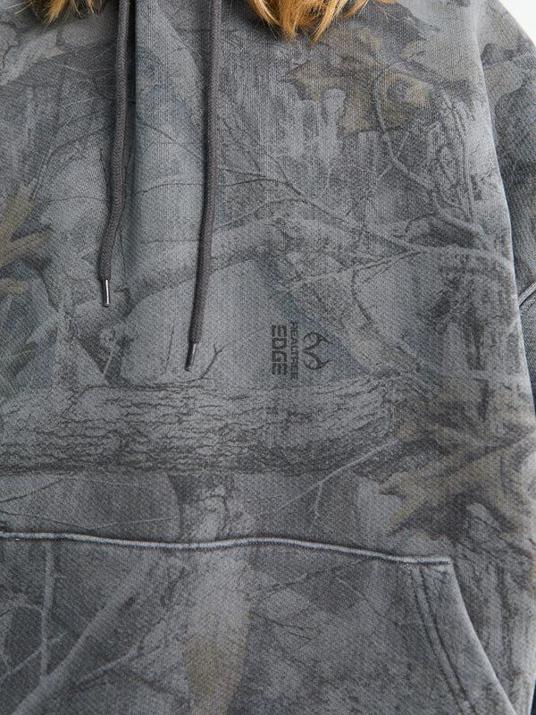 Stoy Washed Realtree Hoodie In Ash