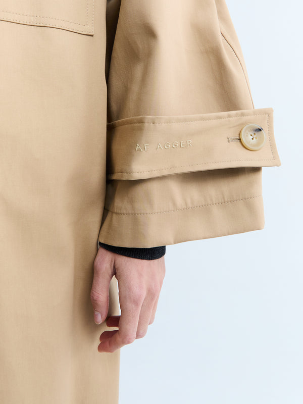 Stoy Water Resistant Coat In Beige