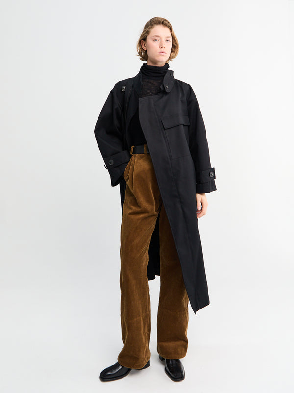 Stoy Water Resistant Coat In Black