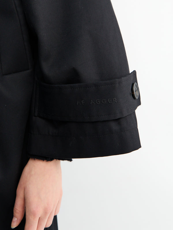 Stoy Water Resistant Coat In Black