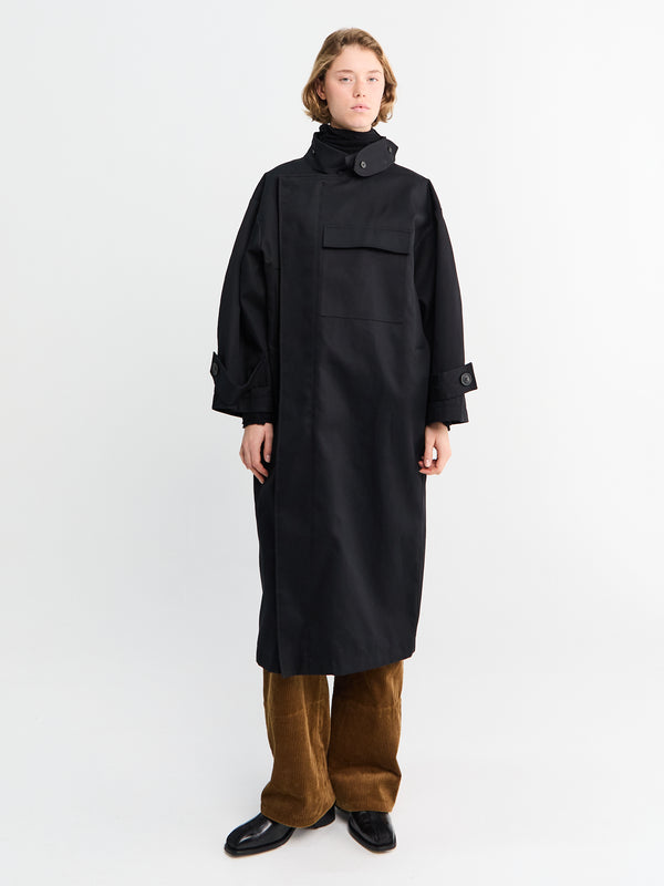 stoy Water Resistant Coat in Black